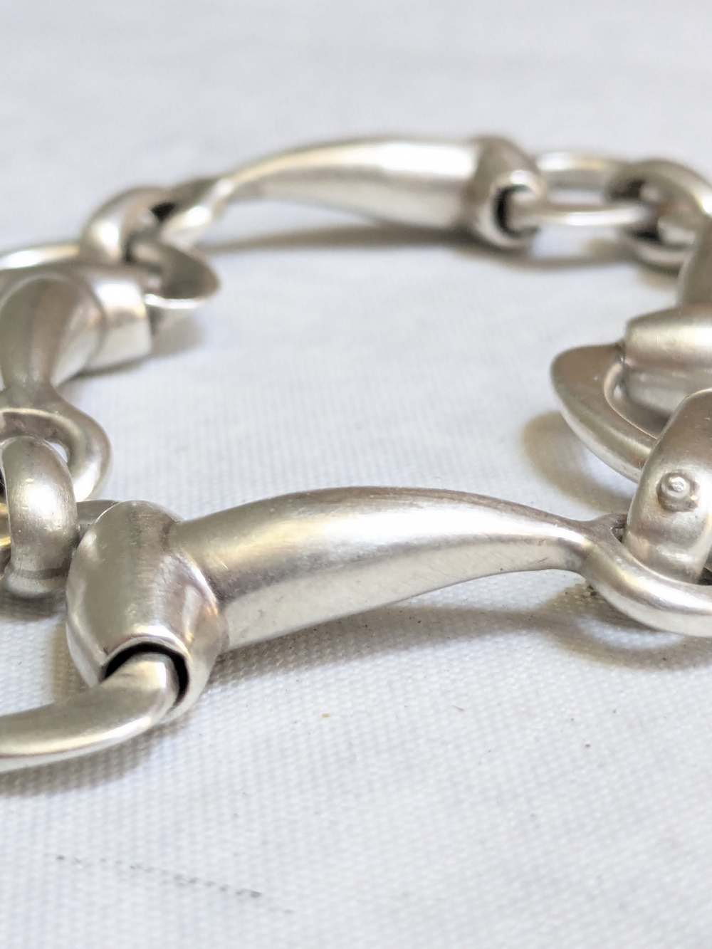 Vintage Taxco Sterling Silver Equestrian Bracelet 7" Horsebit Stirrup Mexico - Picture 12 of 16